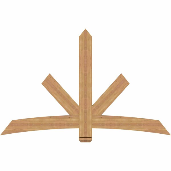 Ekena Millwork Alberta Smooth Timber Gable Bracket, Western Red Cedar, 72"W x 45"H x 1 1/2"D x 5 1/2"F, 15/12 Pitch GBW072X45X0206ALB00SWR - main